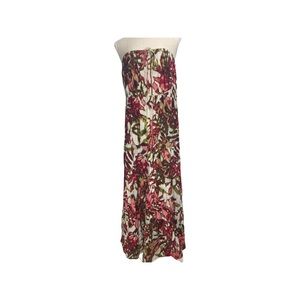 New York & Company Strapless Floral Maxi Dress